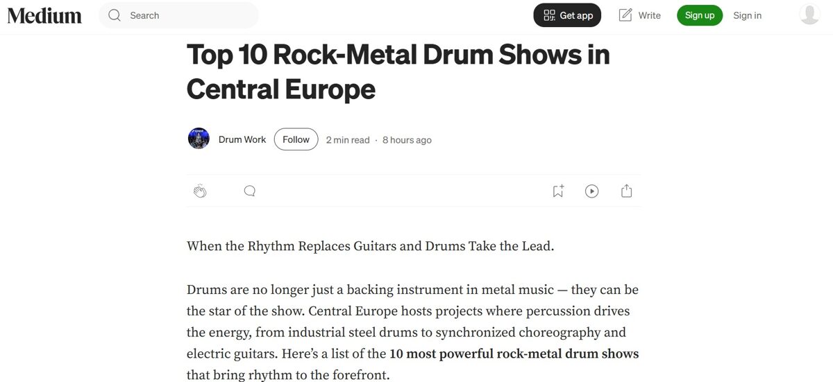 Drumming soul TOP 10 central Europe